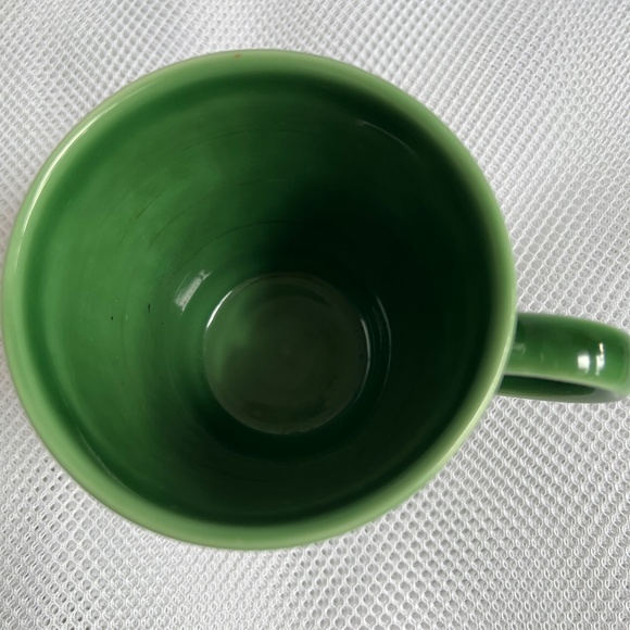 Starbucks Coffee Mug Green Glaze Raised Siren Mermaid Vintage 4 1/2" Tall 16 ozs - Picture 5 of 6
